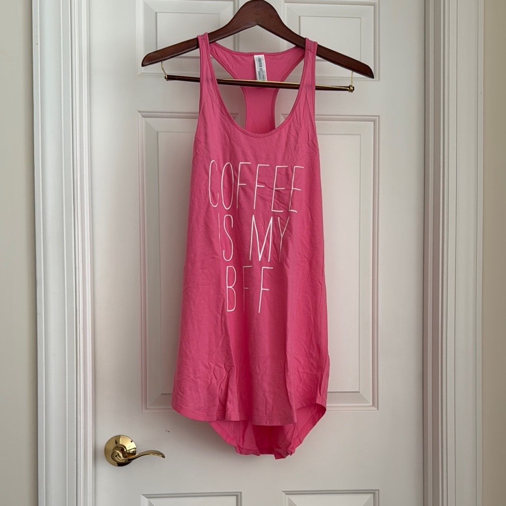 Forever 21 Tank Top Size S Pink Sleeveless Relaxed Asymmetrical